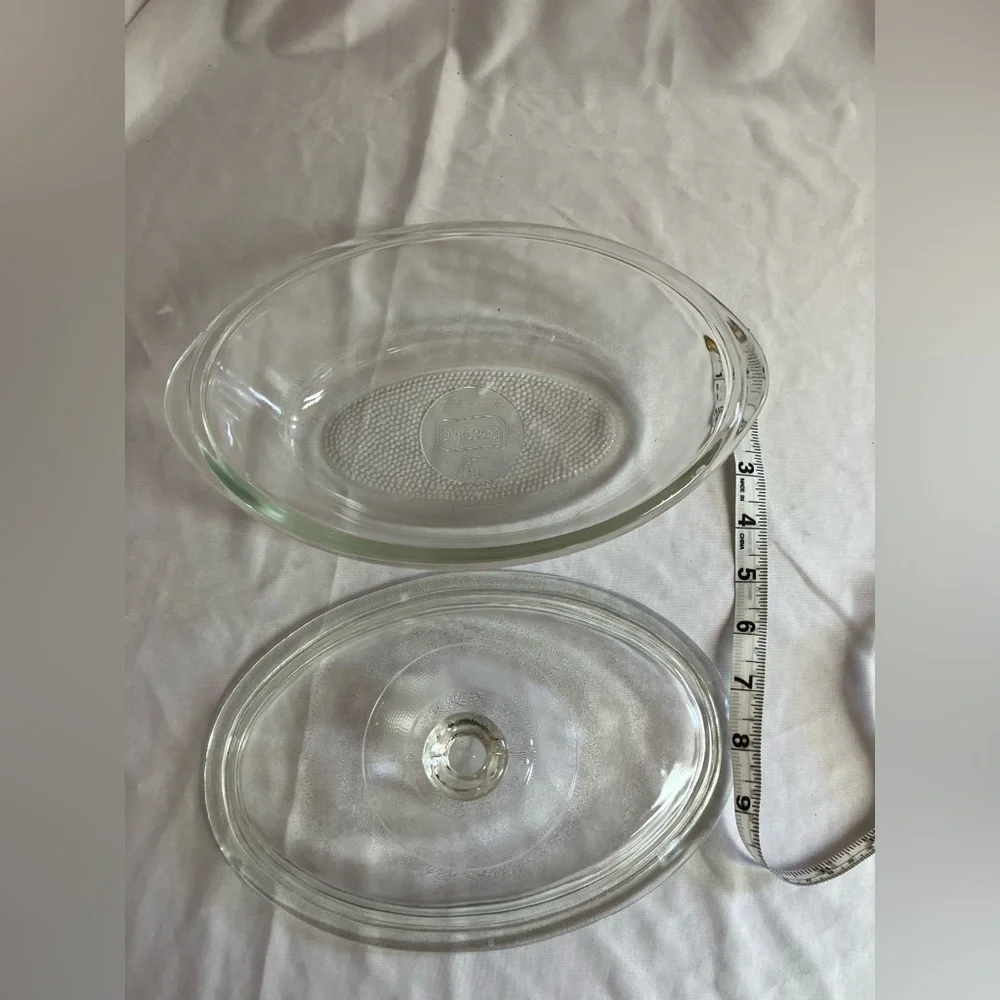 Glasbake Clear Glass Casserole Dish with Lid